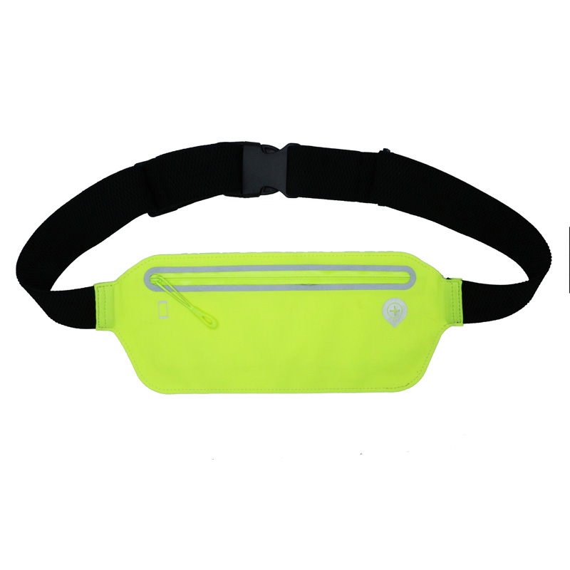 Unisex Sport Waist Bag Pack com Headphone Jack e Zipper
